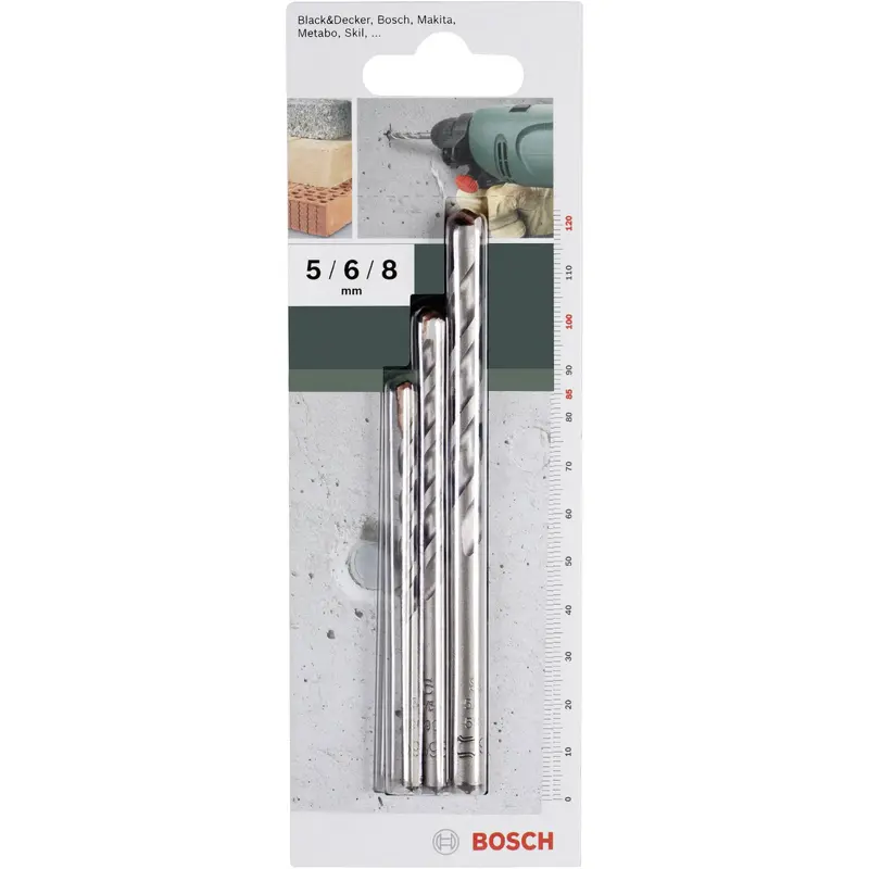 DIY Concrete Drill Bit Set 5/6/8mm 3pcs | 2609255416