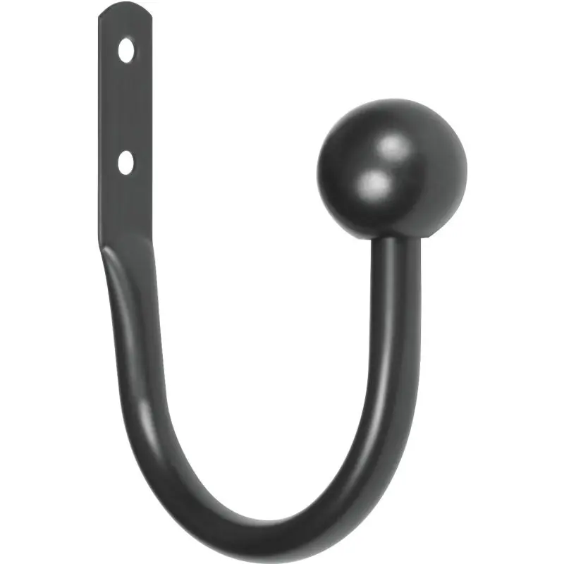 Kenney KN74983 Curtain Holdback, Metal, Black