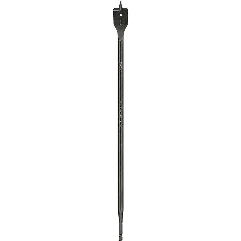 DeWALT DW1595 Spade Drill Bit, 1 in Dia, 16 in OAL, 1/4 in Dia Shank, Hex Shank
