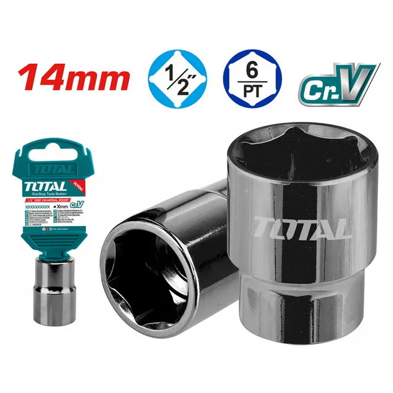 TOTAL Hexagonal socket 1/2" 14mm (THTST12141)