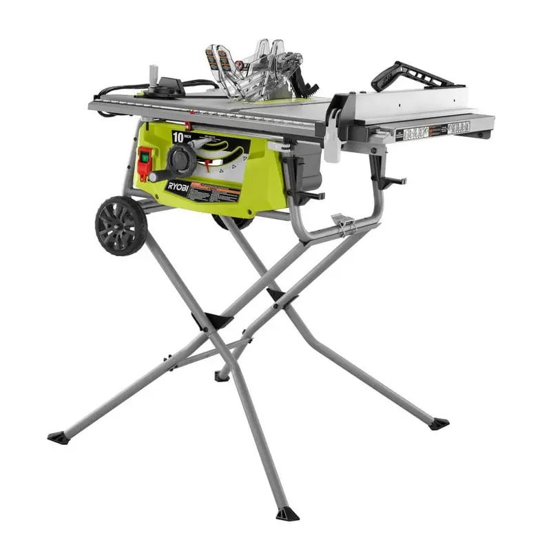 15 Amp 10 in. Expanded Capacity Table Saw With Rolling Stand