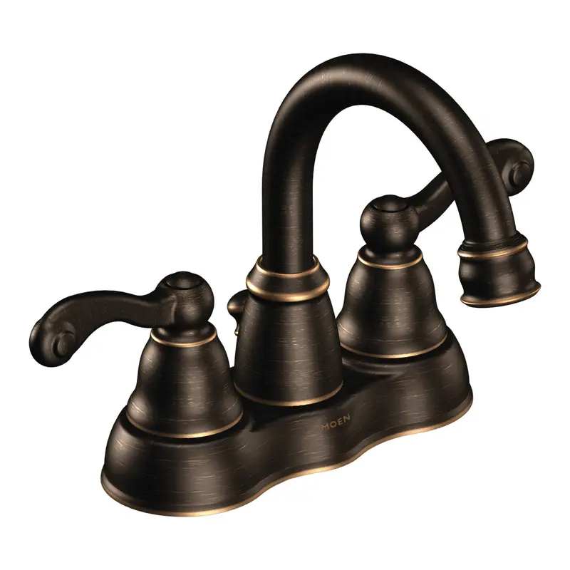 Traditional Chrome two-handle high arc bathroom faucetChrome