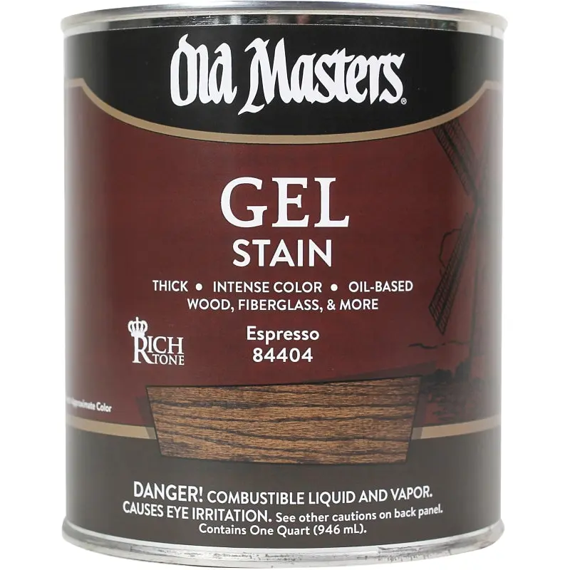 Old Masters 84404 Gel Stain, Espresso, Liquid, 1 qt