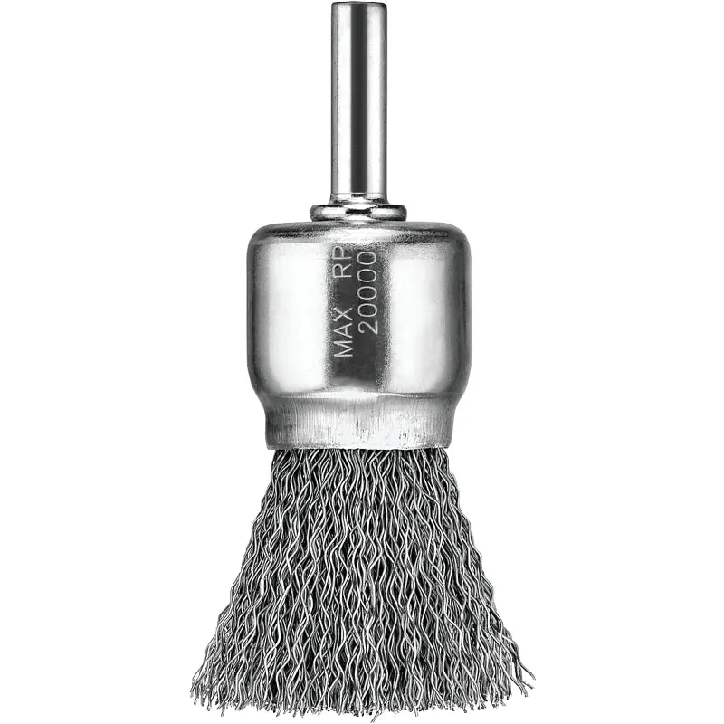 DeWALT DW4901 End Brush, 1 in Dia, 0.014 in Dia Bristle, Carbon Steel Bristle