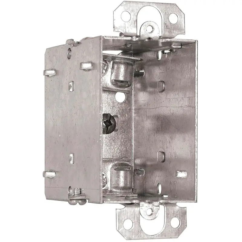 Hubbell 1104LUBAR Device Box, 1-Gang, Metal, Flush
