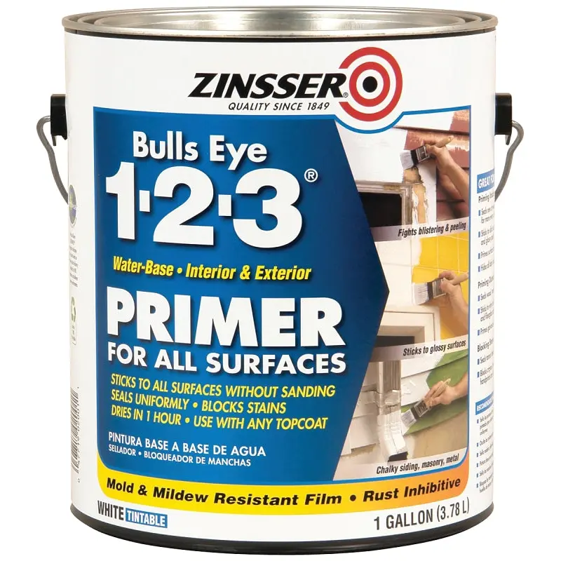 Zinsser Z02012 Primer, Flat, White, 3.78 L