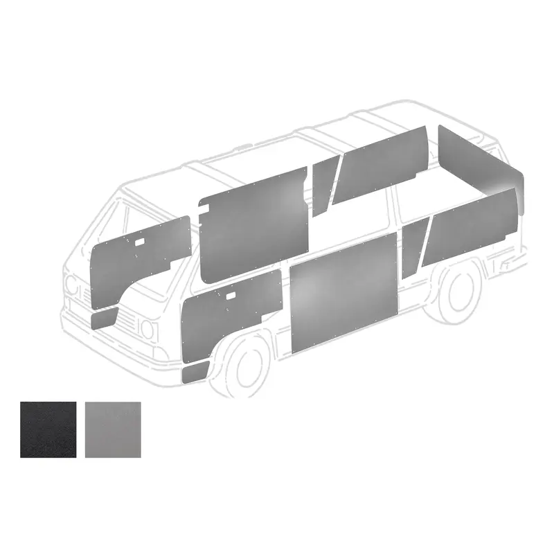 ABS Plastic Trim Panel Set [Vanagon Non-Camper]Black - Early (1980-1984)