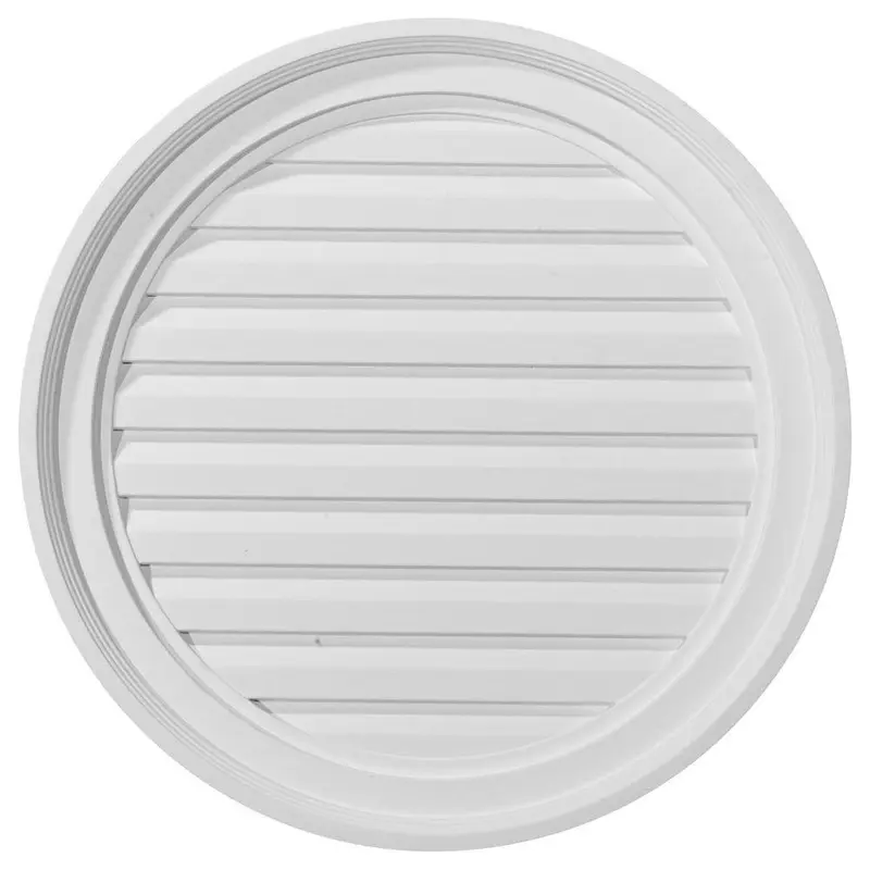 22 in. x 22 in. Round Primed Polyurethane Paintable Gable Louver Vent4.04 / each