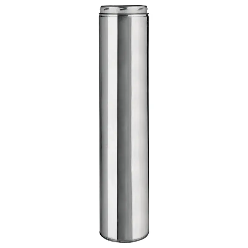 Selkirk 208036U Chimney Pipe, 10 in OD, 36 in L, Stainless Steel