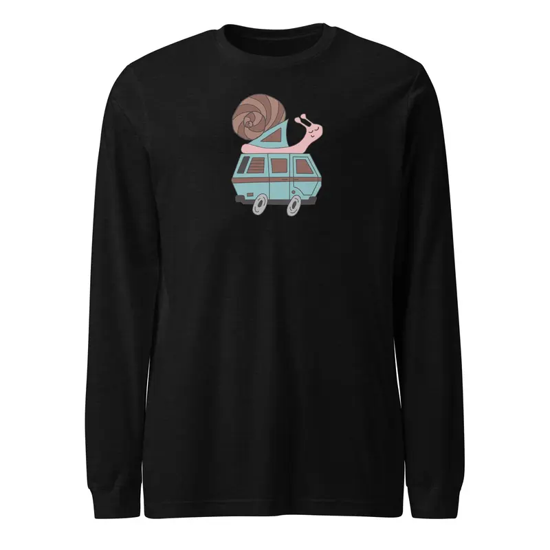Sally Snail Long Sleeve T-ShirtBlack (Heather) / XS
