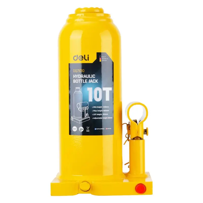 Deli 10-Ton Hydraulic Bottle Jack | DQ71010