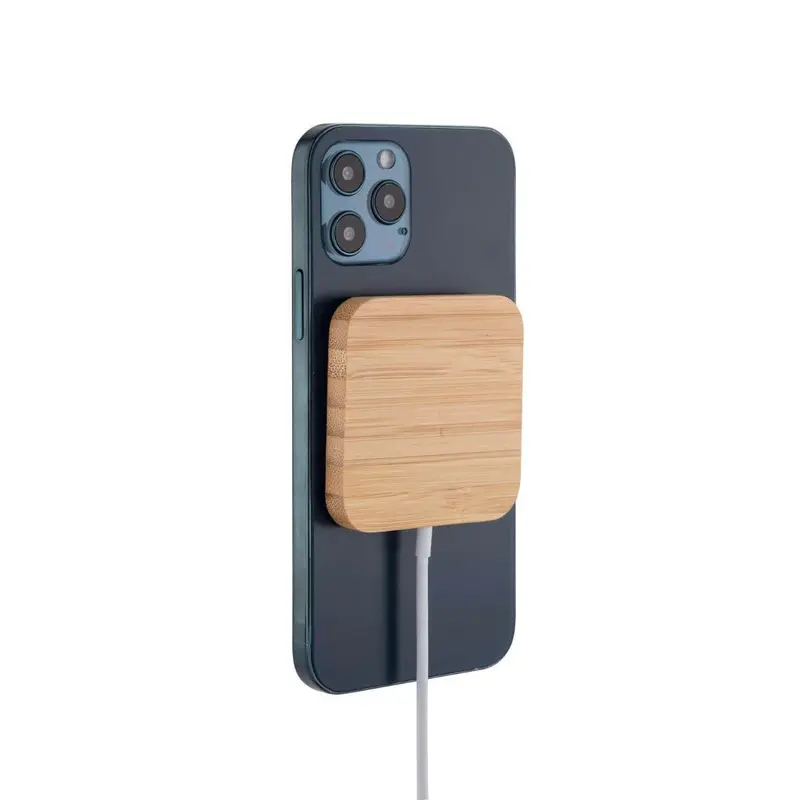 DOMITZ - 15W Square Bamboo Magsafe Wireless Charger