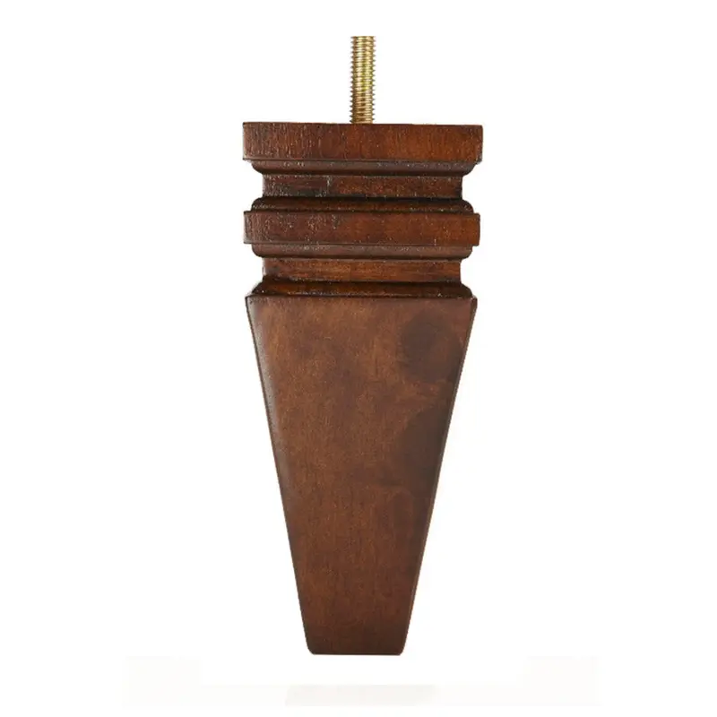 Square Leg Carved Walnut 6" x 2.5"-1" 36/case-B