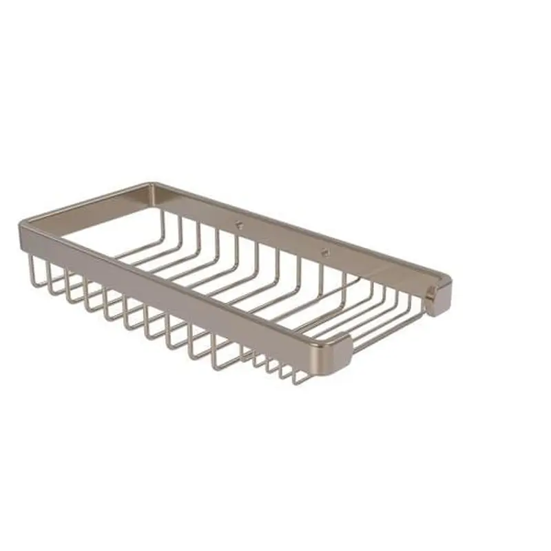 Allied Brass Rectangular Combination Shower Basket in Antique Pewter
