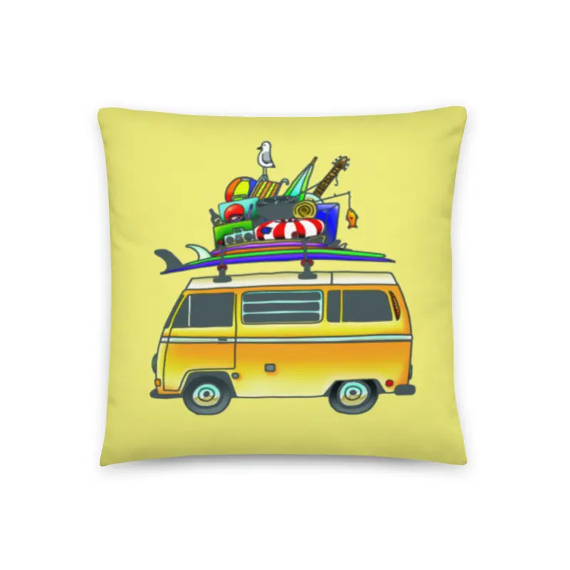 RAD Bus Throw Pillow