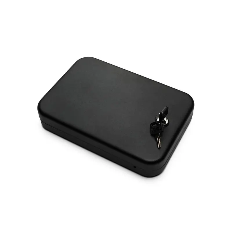 1-Gun Black Portable Travel Key Lock Gun Safe, Black