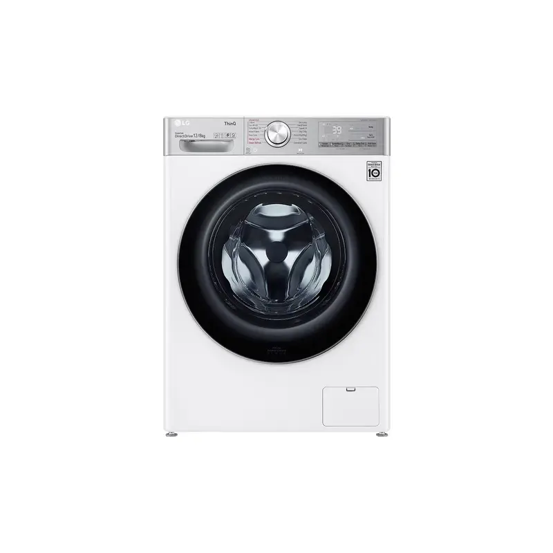 12/8kg Front Load Washer & Dryer, AI DD, TurboWash360, White Color