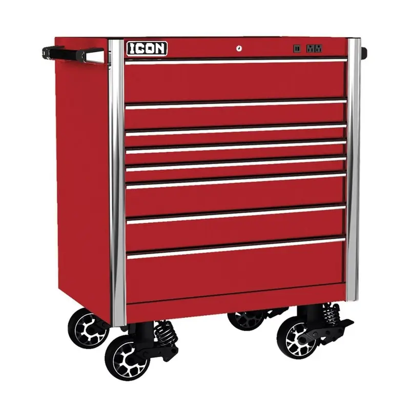 36 in.  x 25 in.  Professional Roller Cabinet - Red