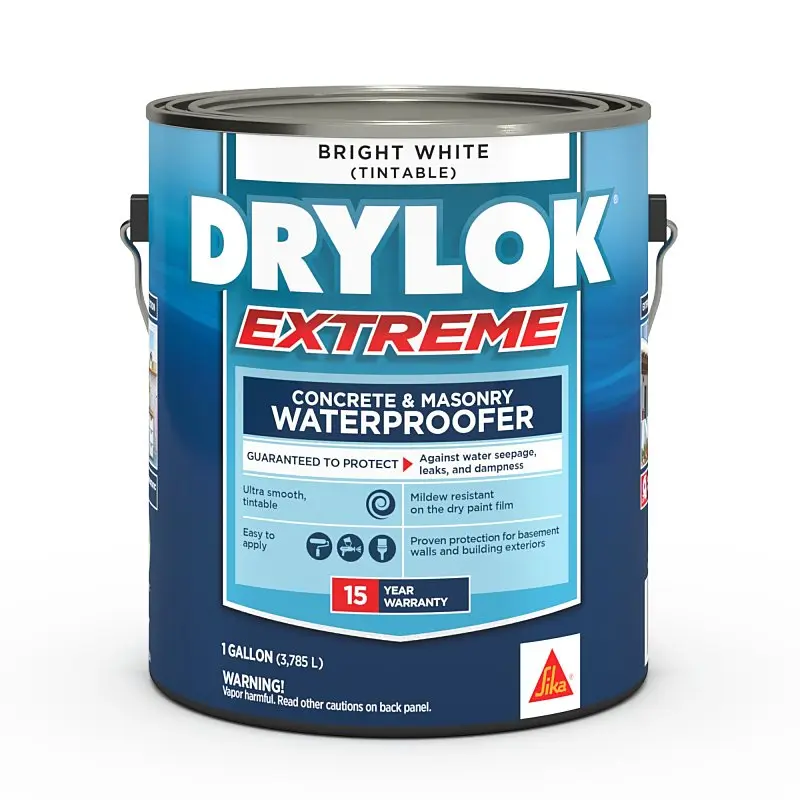 UGL DRYLOK EXTREME Series 28613 Masonry Waterproofer, White, Liquid, 1 gal Pail