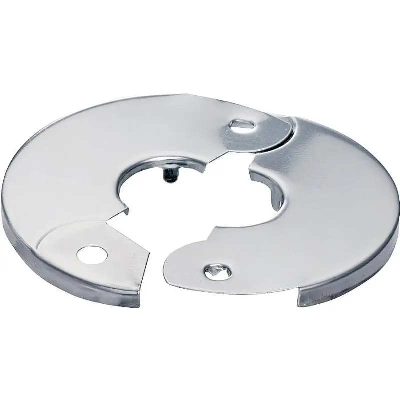 Plumb Pak PP857-1 Floor and Ceiling Plate, 3-1/2 in OD, For: 1/2 in IPS Pipes, Chrome