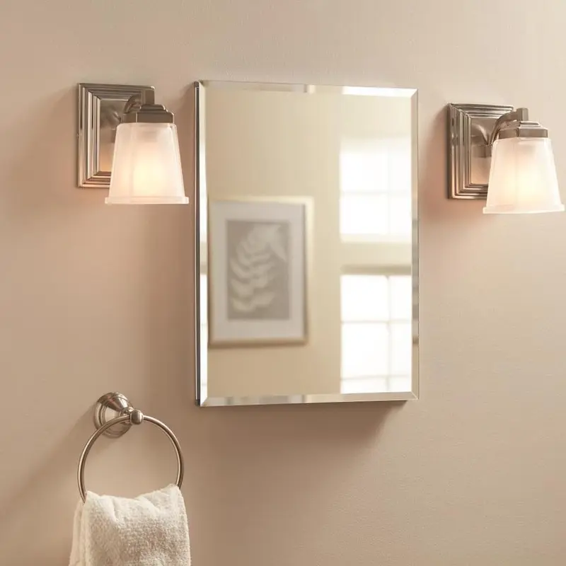 16-in x 20-in Rectangle Surface/Recessed Mirrored Medicine Cabinet