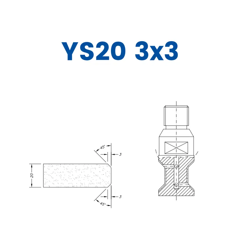 YS20 3x3 (20mm Double Chamfer 3x3)EHS Kit (All materials high speed) / 1