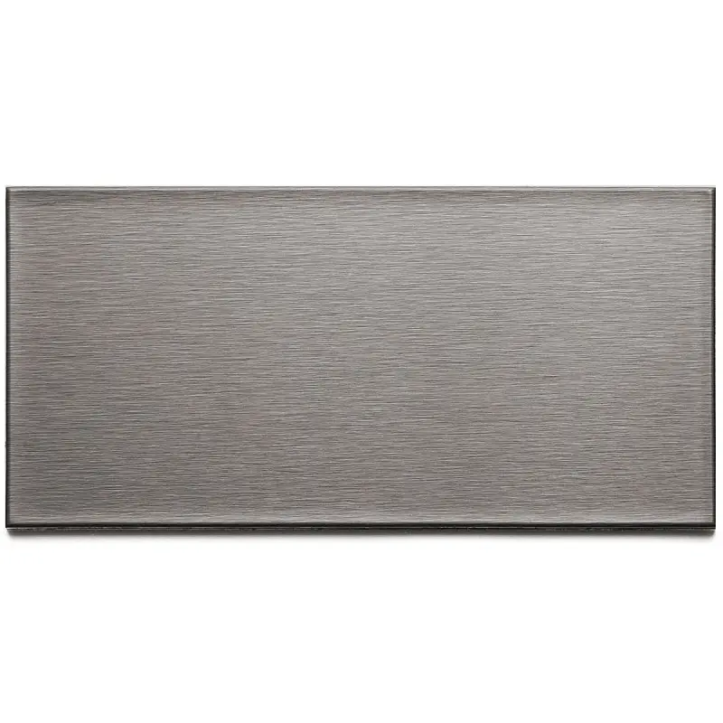 Aspect A5250 Wall Tile, 6 in L, 3 in W, 1/8 in Thick, Metal, Brushed Stainless Steel