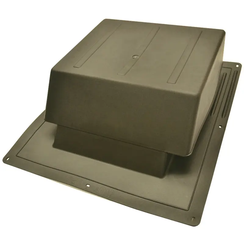 Master Flow IR65WW Roof Louver, 5.88 in L, 18 in W, Resin, Weathered Wood, Bronze