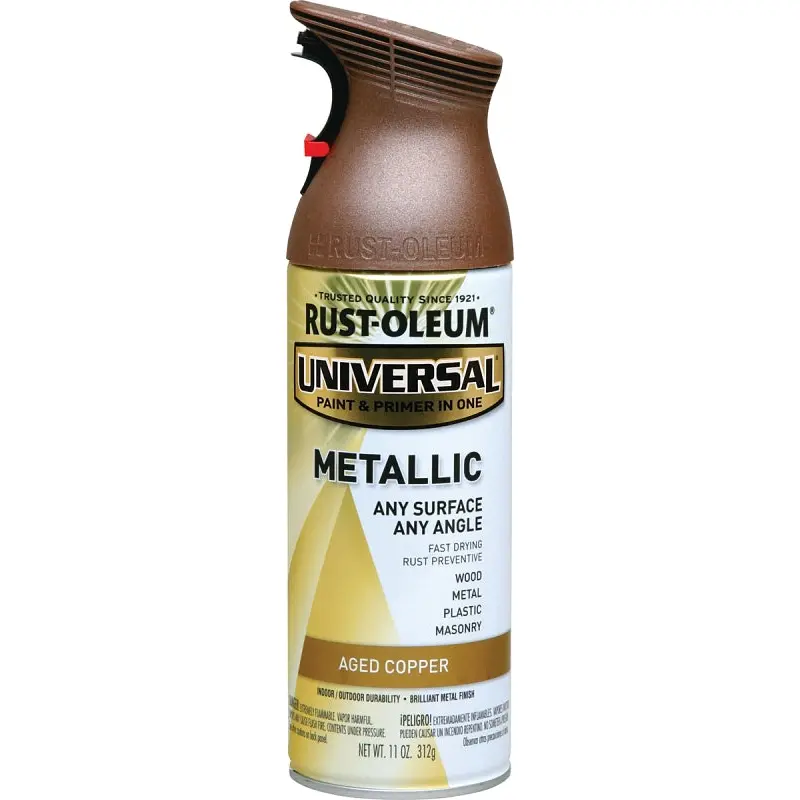 Rust-Oleum 249132 Metallic Spray Paint, Metallic, Aged Copper, 11 oz, Can