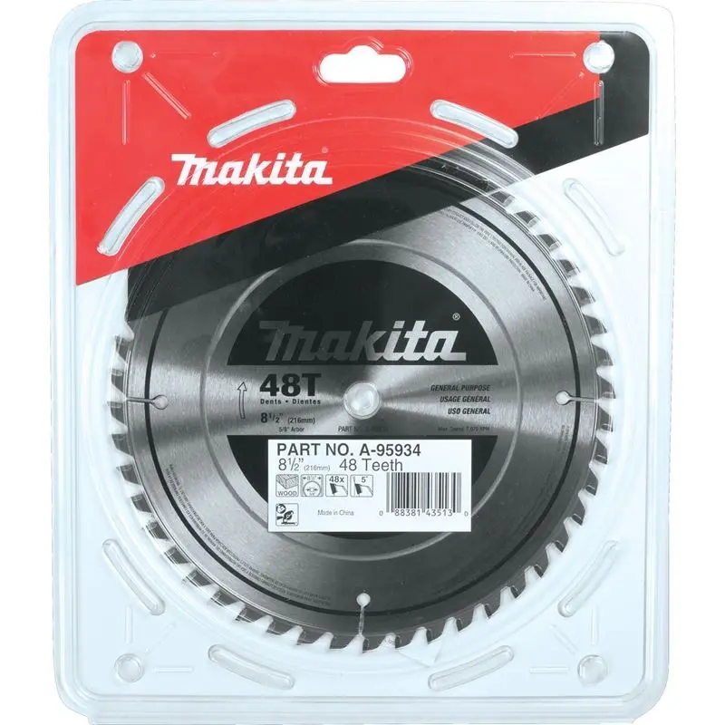 Makita A-95934 81/2in 48T CarbideTipped Miter Saw Blade