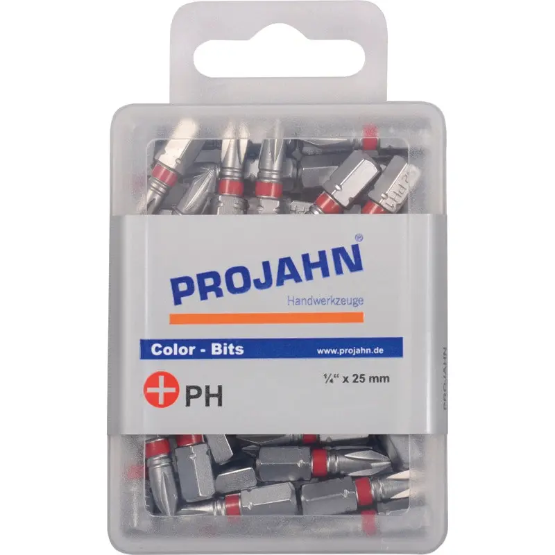 1/4 phillips color bit no.2 25 mm 50pcs | 1702-50