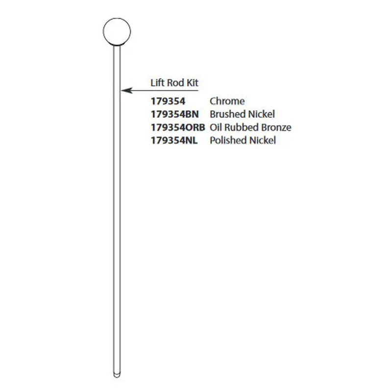 Wynford Polished Nickel Lift Rod KitPolished Nickel