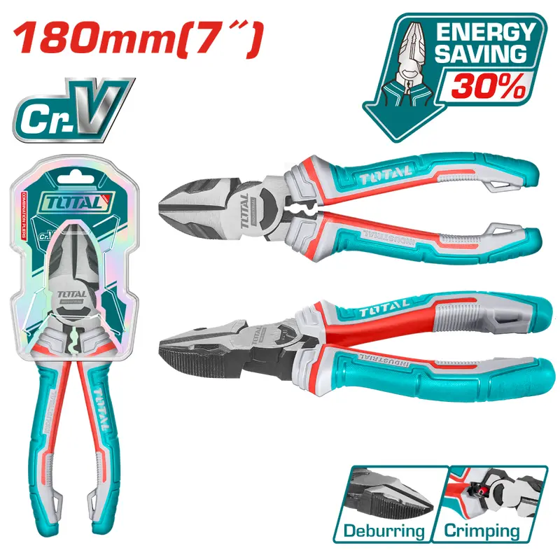 Total High Leverage Diagonal Cutting Pliers 7"