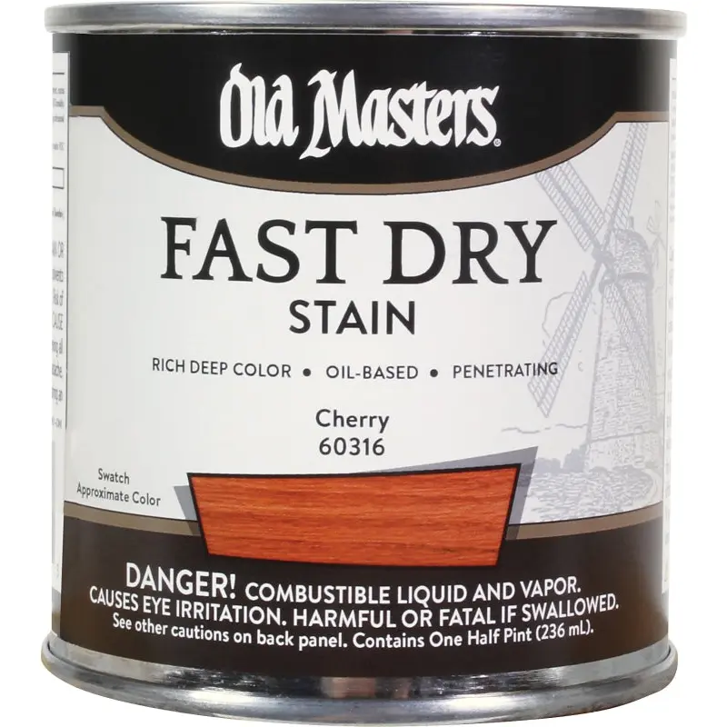 Old Masters 60316 Fast Dry Stain, Cherry, Liquid, 1/2 pt