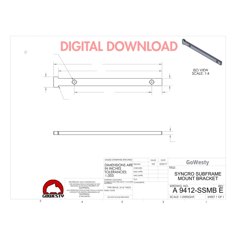 [DIGITAL DOWNLOAD] Syncro Subframe Mount Kit