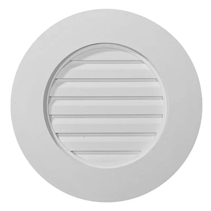 20 in. x 20 in. Round Primed Polyurethane Paintable Gable Louver Vent2.13 / each