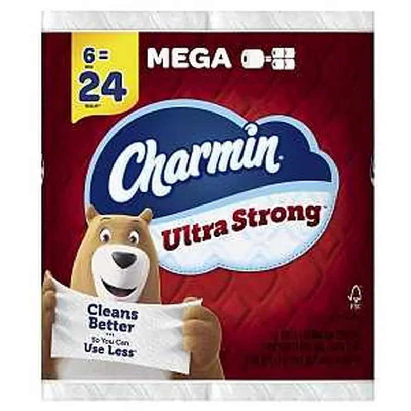 Charmin Ultra Strong 04176 Bathroom Tissue, 2-Ply, Paper, 6/PK