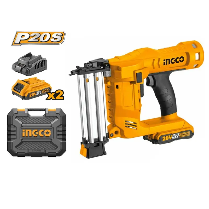 INGCO CBNLI2002 20V Cordless Li-Ion Brad Nail Kit