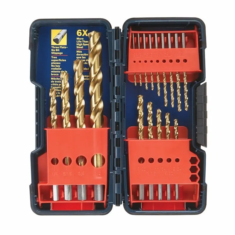 Bosch TI18 18 piece Titanium-Coated Drill Bit Set