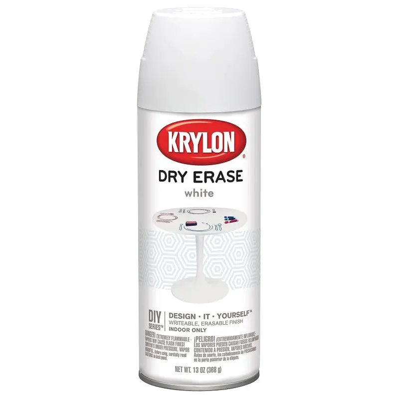Krylon K03942000 Dry Erase Spray Paint, White, 11.5 oz