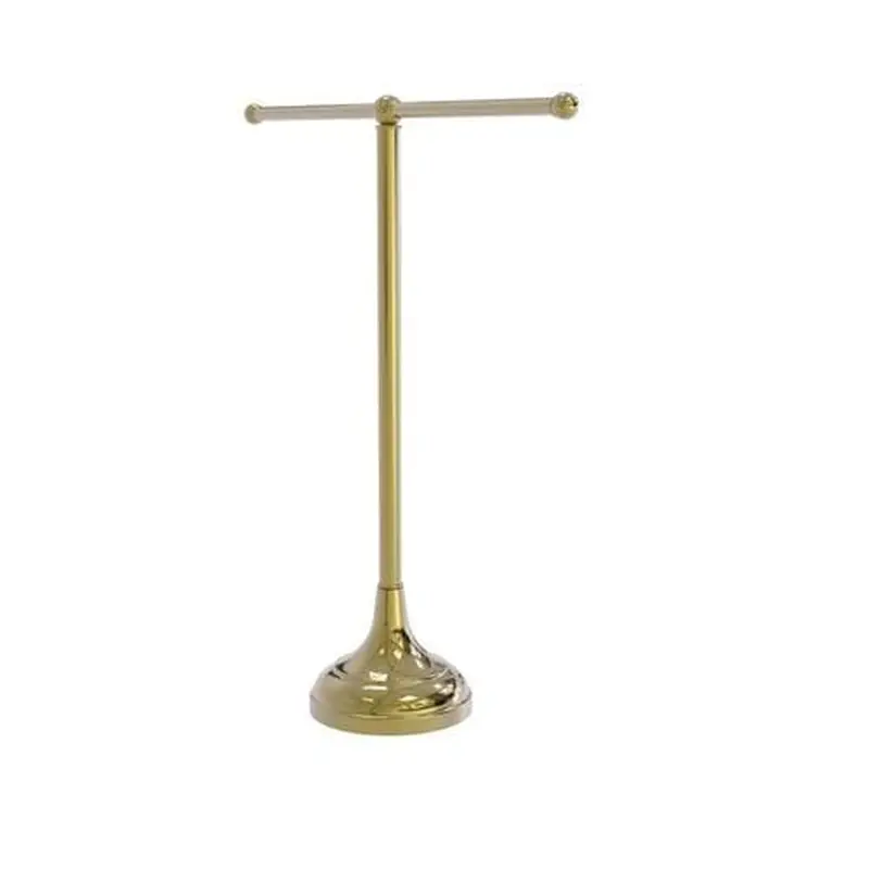 Allied Brass Vanity Top 2 Arm Guest Towel Holder in Unlacquered Brass