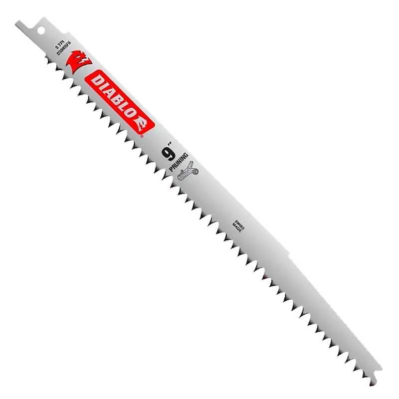 Diablo DS0905FG Reciprocating Saw Blade, 1 in W, 9 in L, 5 TPI, HCS Cutting Edge