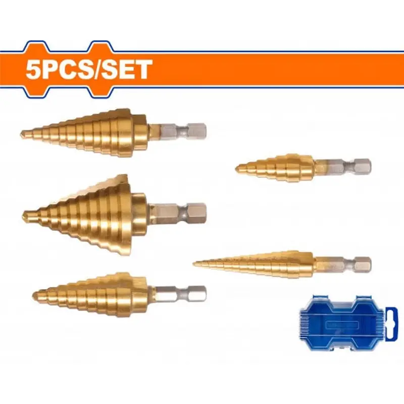 WADFOW Step Drills Kit 5 Pieces