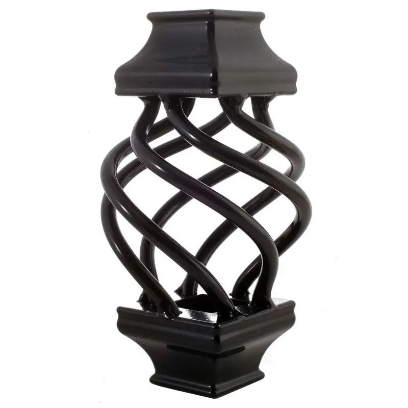 3/4 in. Black Aluminum Basket Square Baluster CollarBlack / .3 oz / 4.5 in