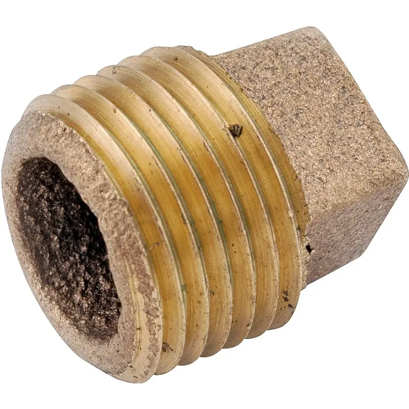 Anderson Metals 738109-32 Pipe Plug, 2 in, IPT, Cored Square Head, Brass