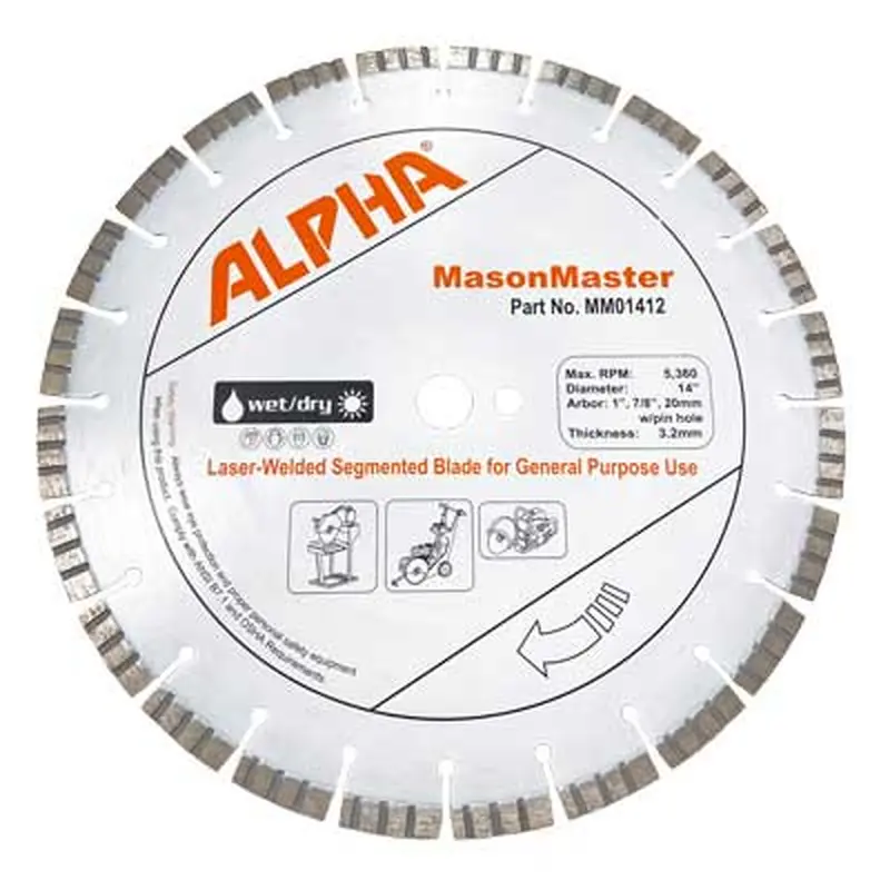 Alpha MasonMaster Bridge Saw Blades9"