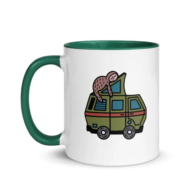 Stewie Sloth Mug with Color InsideBlack / 11 oz