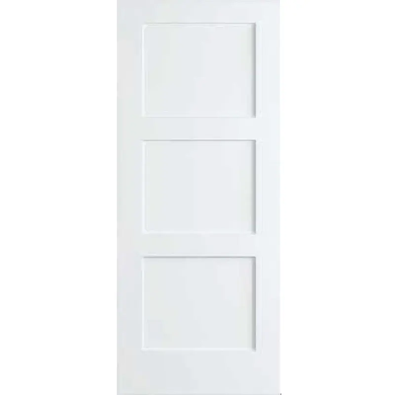 36 in. x 80 in. White 3-Panel Shaker Solid Core Pine Interior Door Slab52 / each
