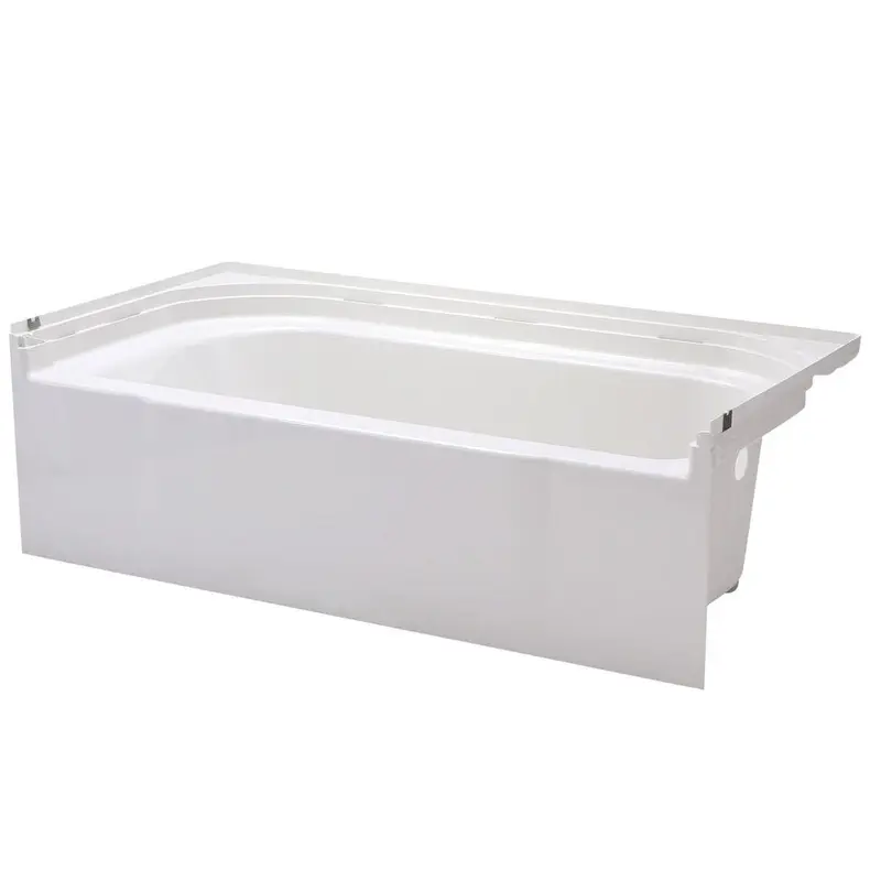 Accord 5 ft. Right Drain Rectangular Alcove Soaking Tub in WhiteWhite / Right / 176.5