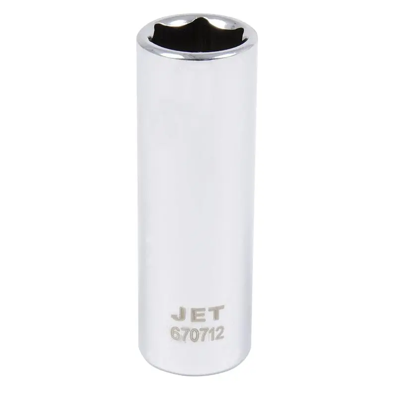 Jet 670712 1/4 Dr X 12mm Deep Chrome Socket - 6 Point